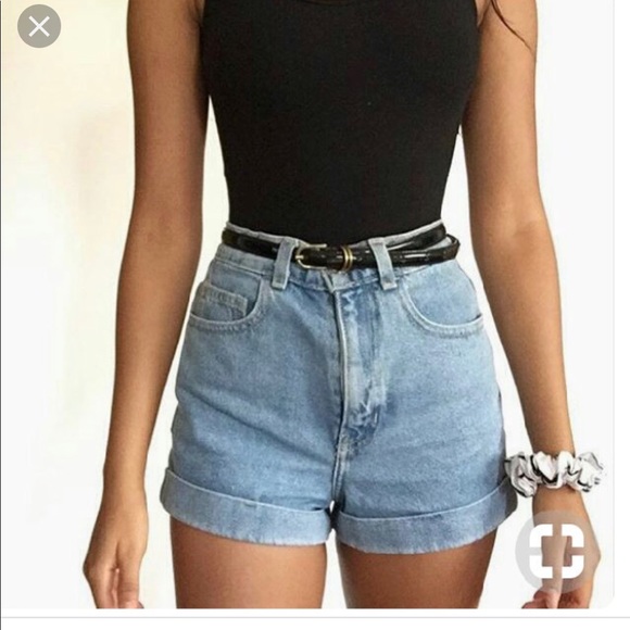 American Apparel Pants - American apparel high waisted medium washed shorts